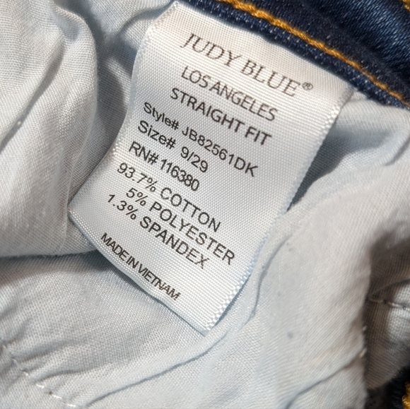 Judy Blue Los Angeles Straight Fit High Rise Jeans Size 9/29 - Picture 8 of 8